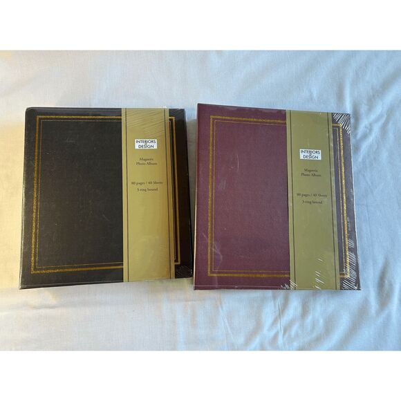 Interiors by Design Other - Interiors by Design Set of Two Magnetic Photo Albums 3 Ring, 80 Sheets, New